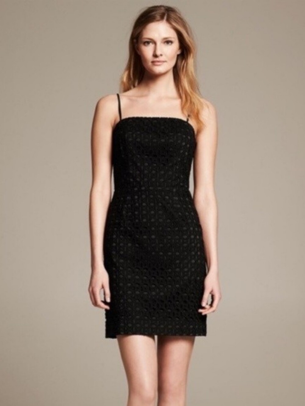 Banana Republic Eyelet Lace Sheath Dress 12 Quiet Luxury Cocktail Garden Party